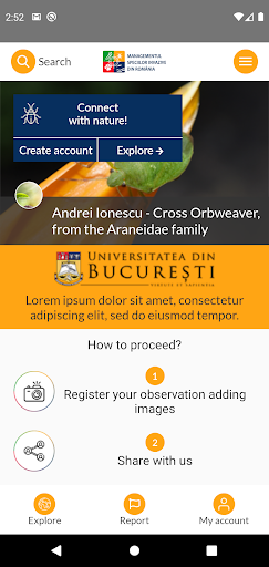Android application Specii Invazive Romania screenshort