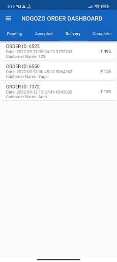 Android application NOGOZO Seller App screenshort