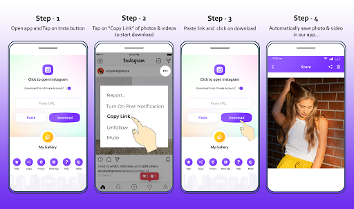 Android application InstantSaver screenshort