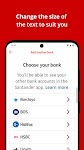 screenshot of Santander Mobile Banking