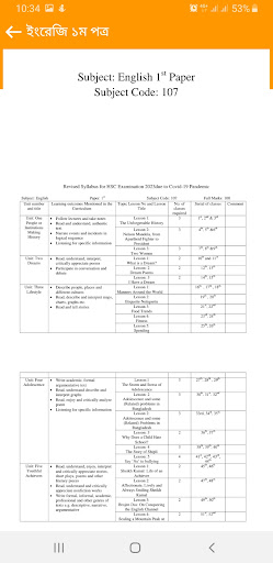 HSC Short Syllabus 2025 Screen 2