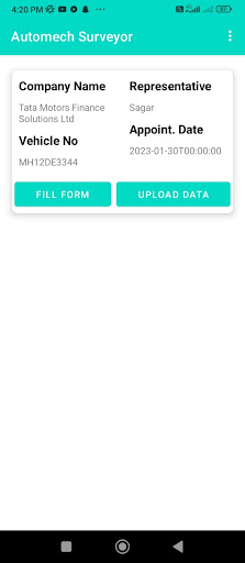 Android application Automech Surveyor screenshort