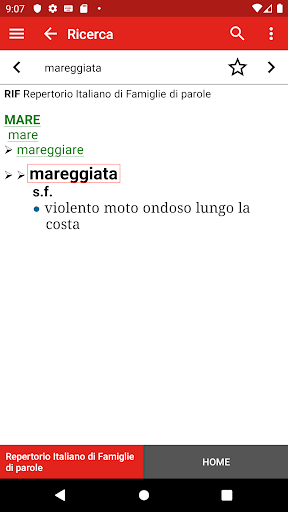 Repertorio Famiglie di parole Screen 3