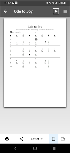 Android application Kalimba score editor Plus screenshort