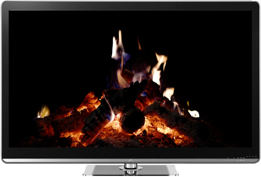 TV Fireplace using Chromecast