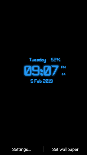 Android application Digi Clock screenshort