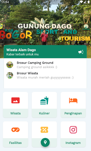 Android application Wisata Alam Dago screenshort