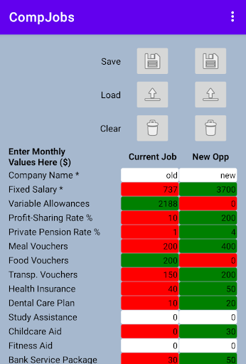Android application CompJobs screenshort