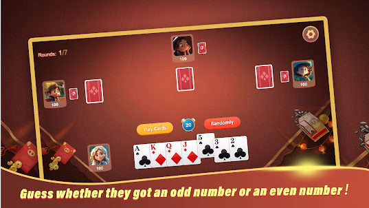 Four Players:Odd Even Card