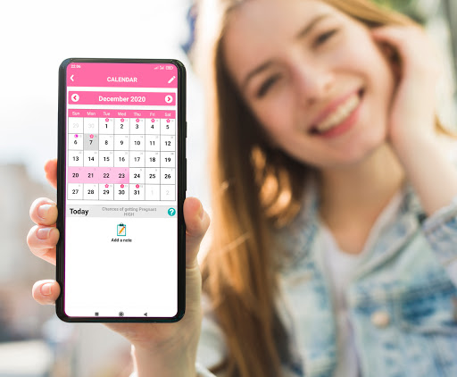 Menstrual cycle tracking Screen 2