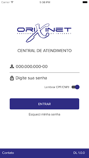 Android application Orixinet screenshort