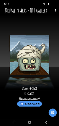 Android application NFT Gallery drumlin_arts screenshort