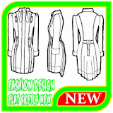 Fashion Design Flat Sketch New icon