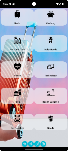 Android application Travel Checklist screenshort