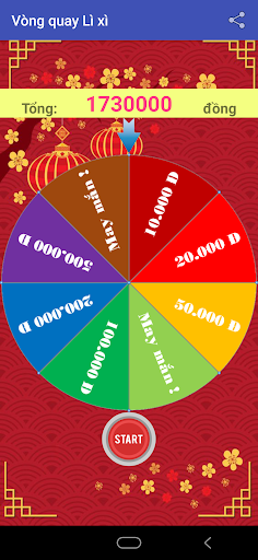 Android application Vòng quay Lì Xì screenshort