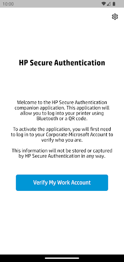 Android application HP Secure Authentication screenshort