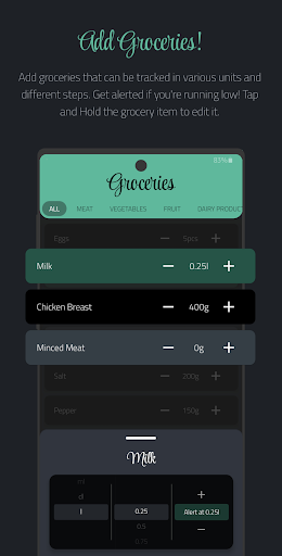 Android application Groceries screenshort