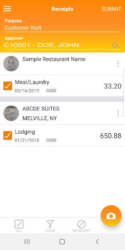 Mobile T&E Enterprise Edition Screen 3