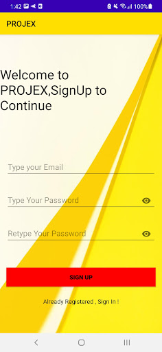 Android application PROJEX-An E-learning App screenshort