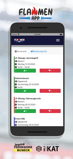 Android application Flammen App screenshort