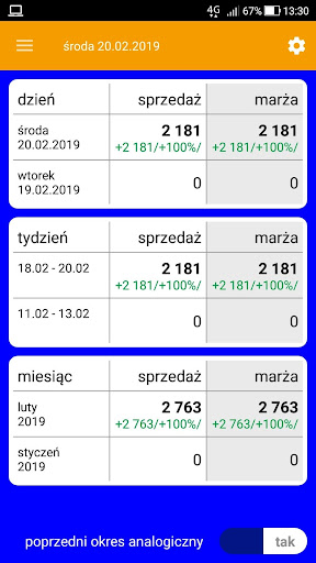 Android application NoviCloud BIZNES screenshort