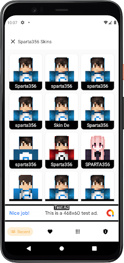 Android application Sparta356 Skins for Minecraft screenshort
