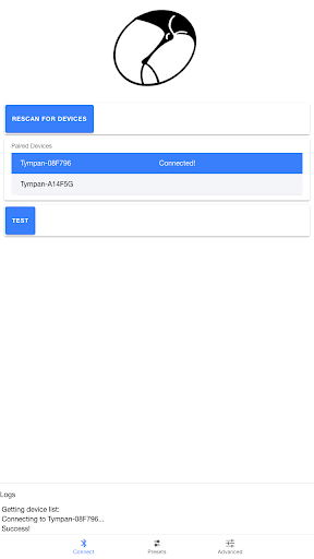 Android application TympanRemote screenshort