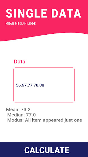 Statistics Table Grouped Data Screen 3