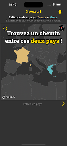 Android application romap - Relie les pays ! screenshort