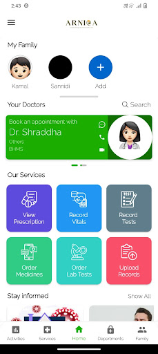 Android application Arnica Clinic screenshort