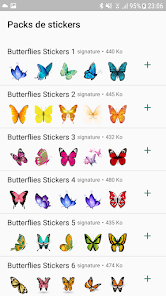 Screenshot 1 Pegatinas de mariposas android