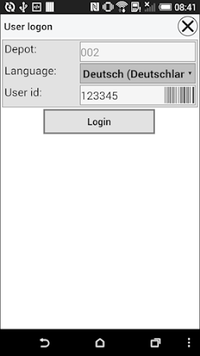 Android application Asset Tracking Tamro S Test screenshort