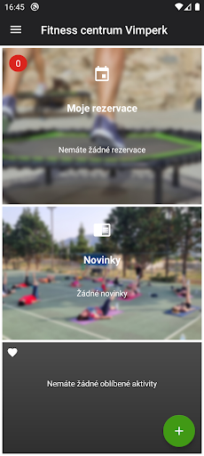 Android application Fitness centrum Vimperk screenshort