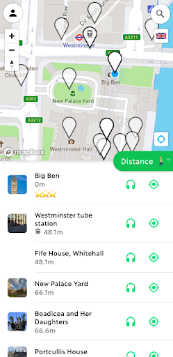 Android application CurioCity (Touristic guide) screenshort