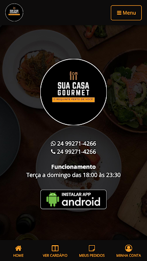 Android application Sua Casa Gourmet screenshort