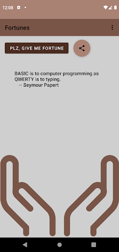 Android application Fortunes Unix Cookie screenshort