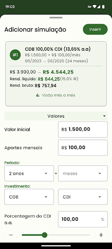 ContaCerta Simulador Realtime Screen 3