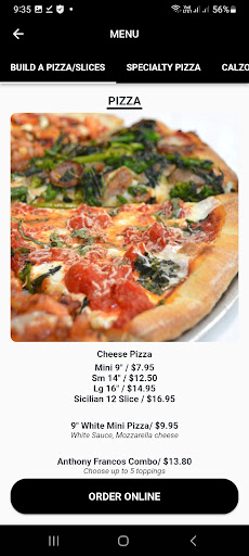 Anthony Francos Pizzeria Screen 3