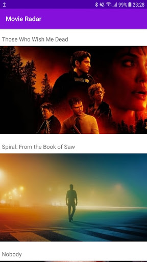 Android application Movie Radar screenshort