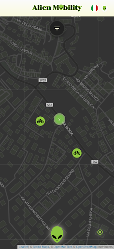 Android application Alien Mobility screenshort