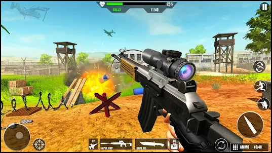 FPS軍の銃のゲーム: 自由 シューティングゲーム 2021