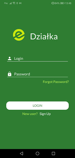 Android application eDzialka.pl screenshort