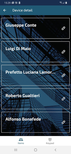 Android application Farfisa Smart Dial screenshort
