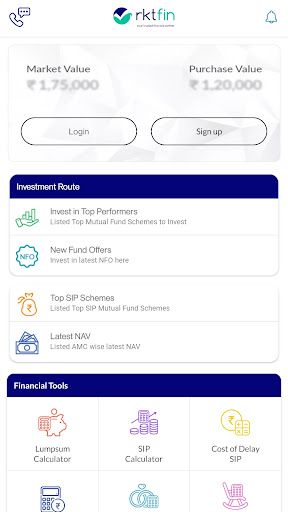 RKTFIN - Mutual Funds Screen 3