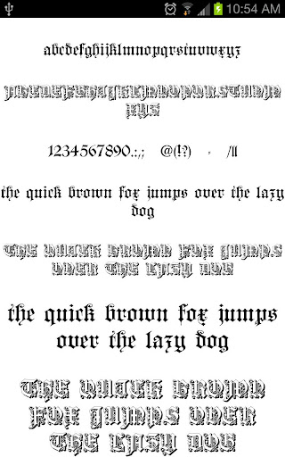 Gothic Fonts Message Maker Screen 3