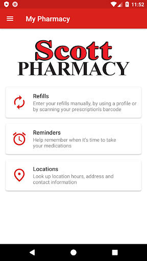 Android application Scott Pharmacy screenshort