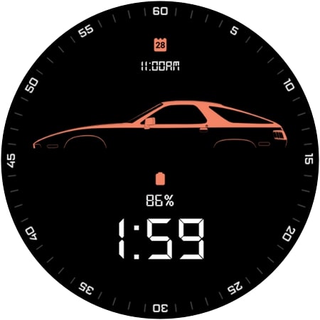 Android application Porsche Silhouette - Watchface screenshort