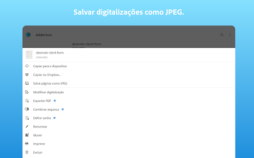 Adobe Scan: PDF Scanner e OCR Screenshot