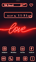 screenshot of Cool Wallpaper Neon Love Theme