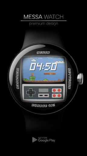 Android application Retro Console Game Watch Face screenshort